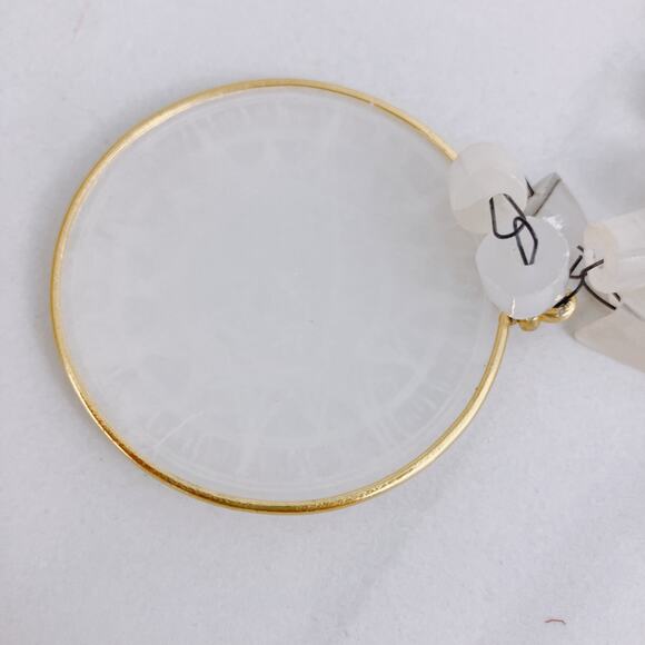 Vintage Aztec Sun Pendant Necklace, White Glass Silver Tone Metal Linked Beads - Picture 7 of 10